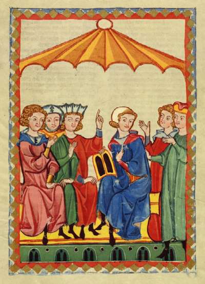 Abbildung aus dem Codex Manesse (Gottfried von Straßburg)