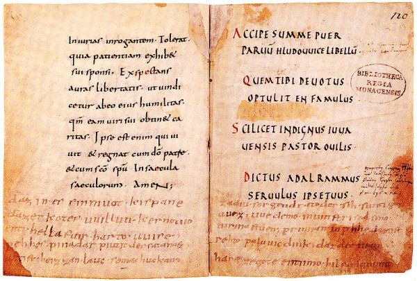 Muspilli Manuskript, 8. Jahrhundert