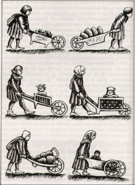 Schubkarren aus dem Mittelalter