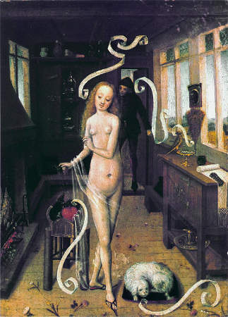Der Liebeszauber (Niederrheinischer Meister, 15. Jahrhundert)